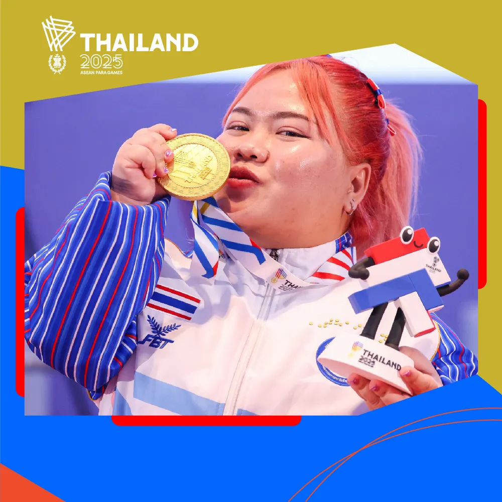 No Weight is too Heavy for the Heart! “Nong Bam” edges out victory with 104kg, Claiming thrilling ASEAN Para Games Gold